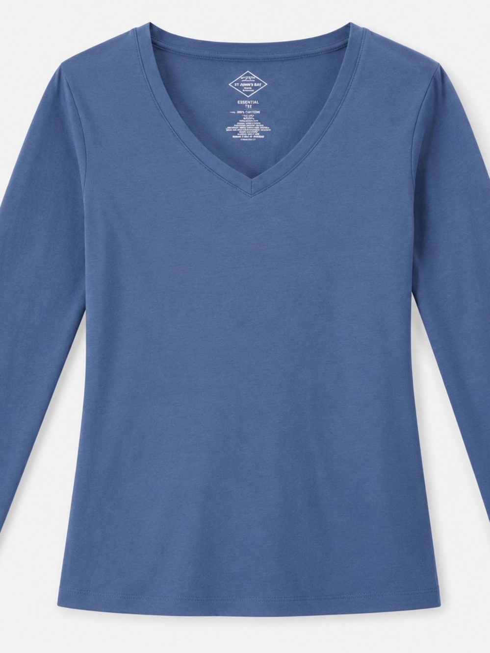 St. John's Bay Women's V-Neck Long-Sleeve Top - Blue